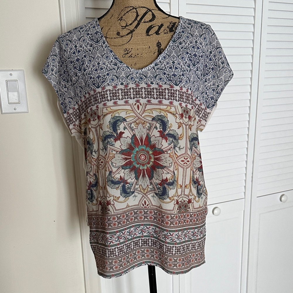 Bohemian Floral Print Women's Top